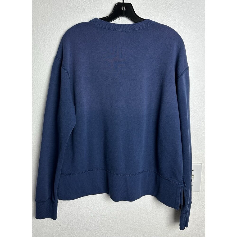 Polo Ralph Lauren Horse Logo Blue Fleece Lined SO SOFT Sweatshirt Size M - Picture 3 of 14